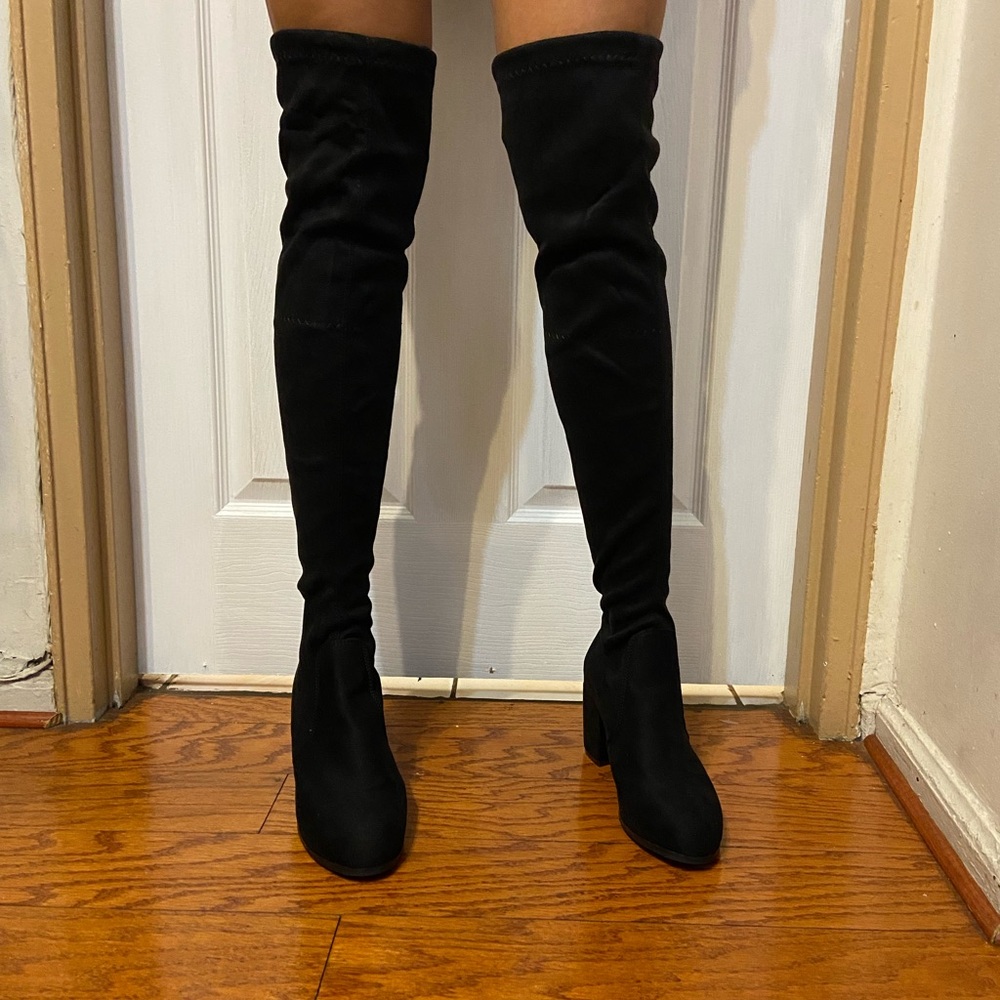 Black Over-the-Knee Women's Boots